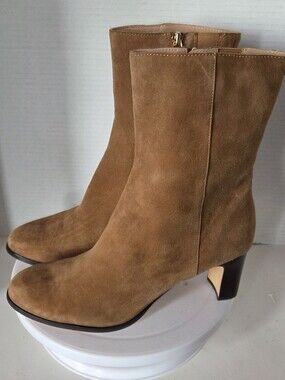 J Crew Rosalind Women's Tan Suede High Ankle Booties Size 10